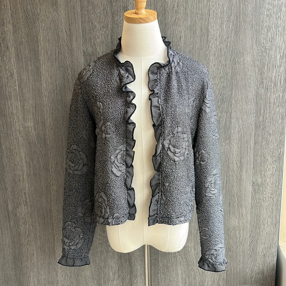 Vintage CARLISLE Floral Embroidered Jacket Size 10